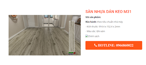 Sàn nhựa dán keo 2mm