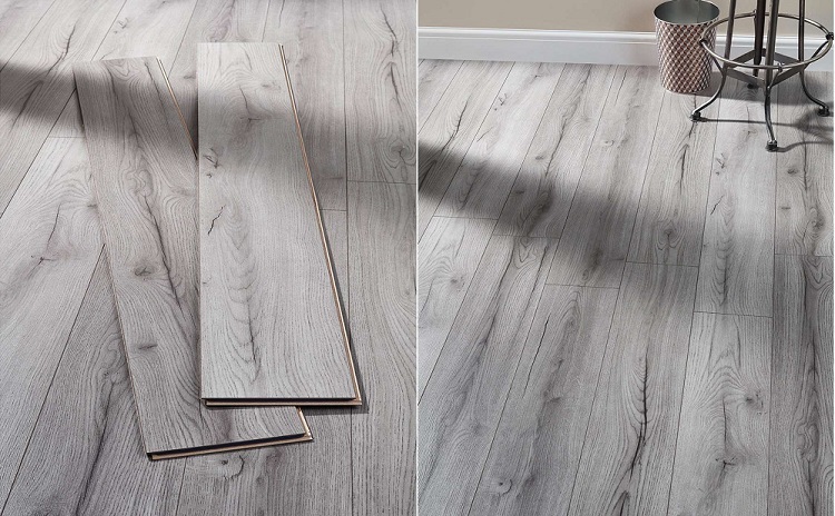 Sàn nhựa simili màu trắng dán keo